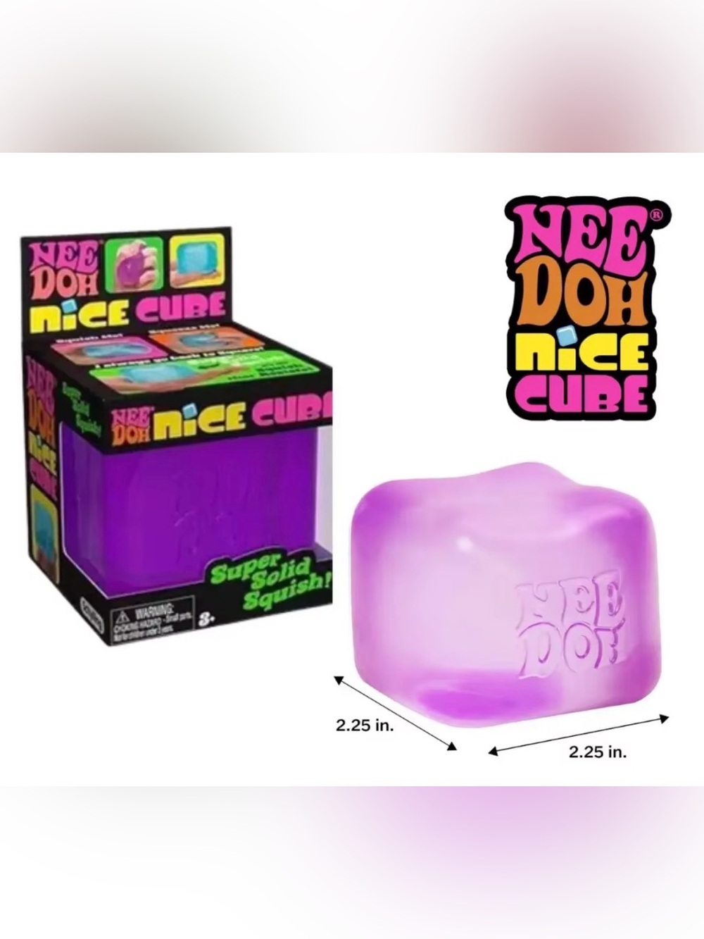 Nee doh Nice Cube Kids Squishy - Purple